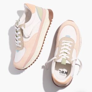 MADEWELL Kickoff Trainer Sneakers in Peach Cream Multi